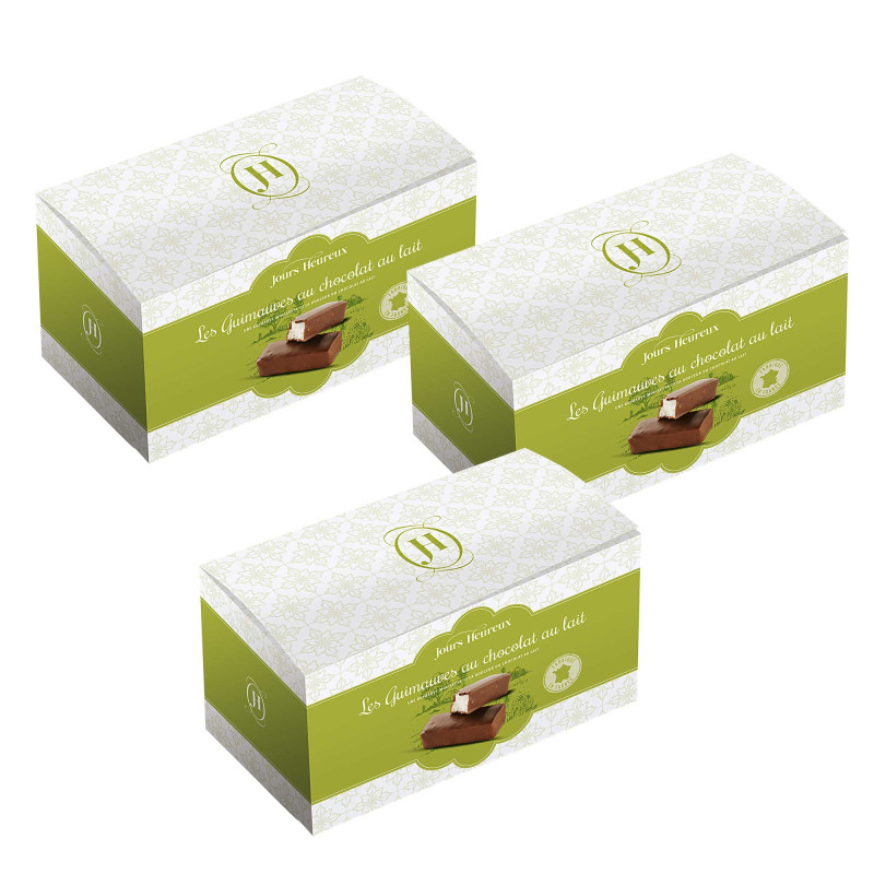 Guimauves au chocolat au lait - les 3 boîtes