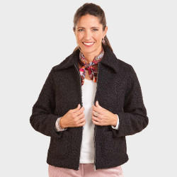 Veste maille bouclette