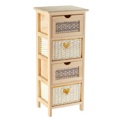 Commode 4 tiroirs Cœurs