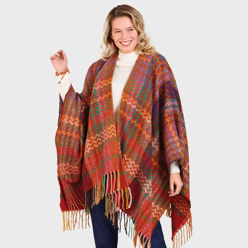 Poncho multicolore