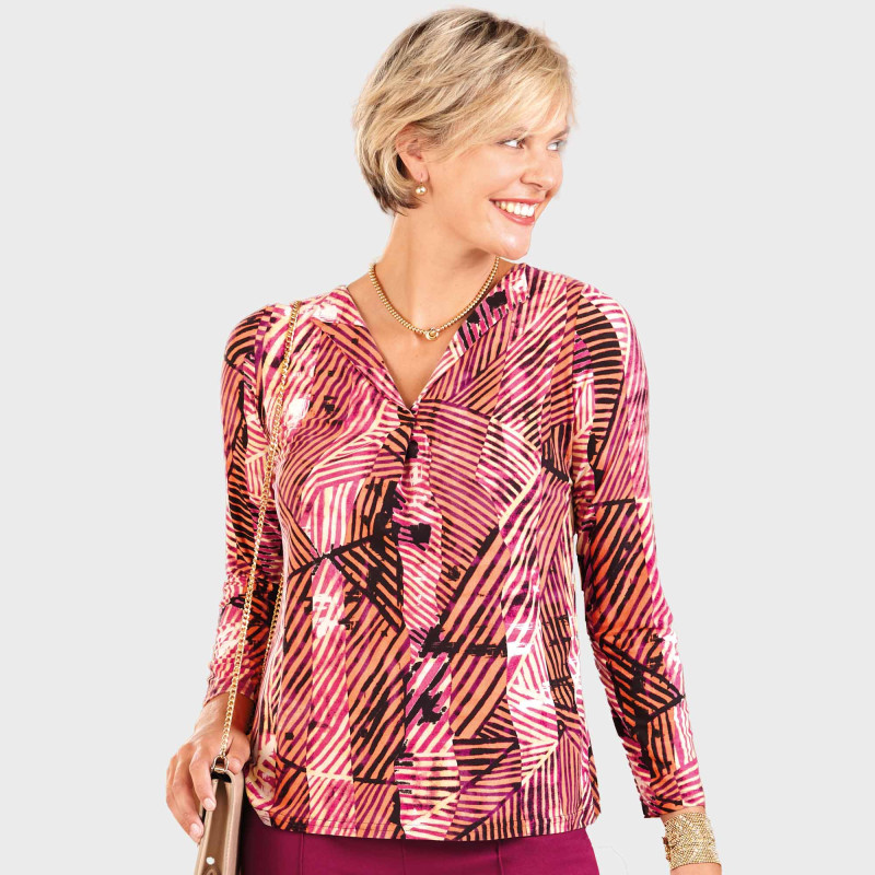 Tunique extensible quadrille