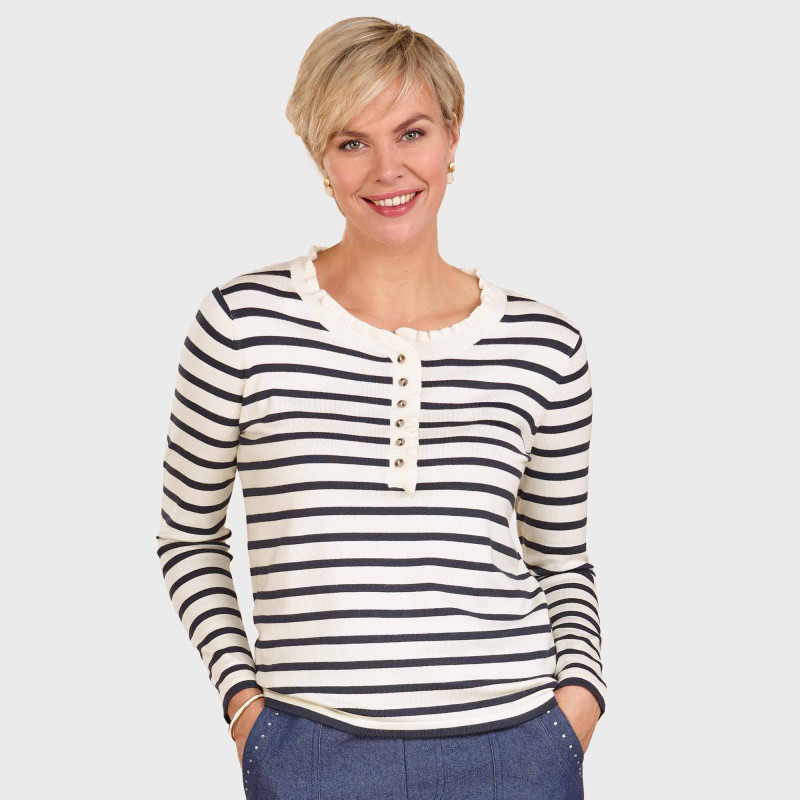 Pull marinière volanté