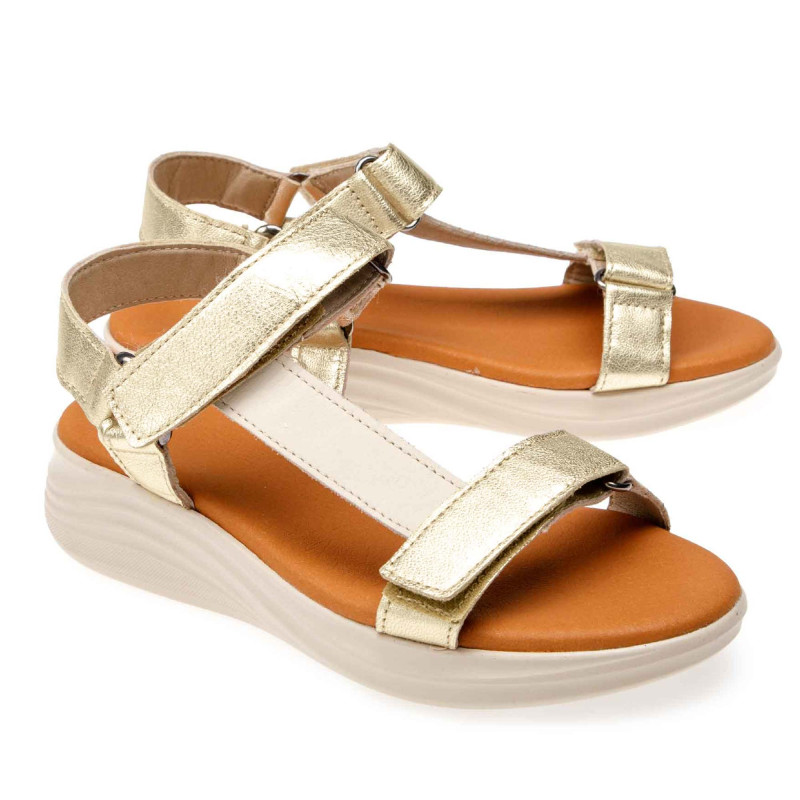 Sandales dorées scratch