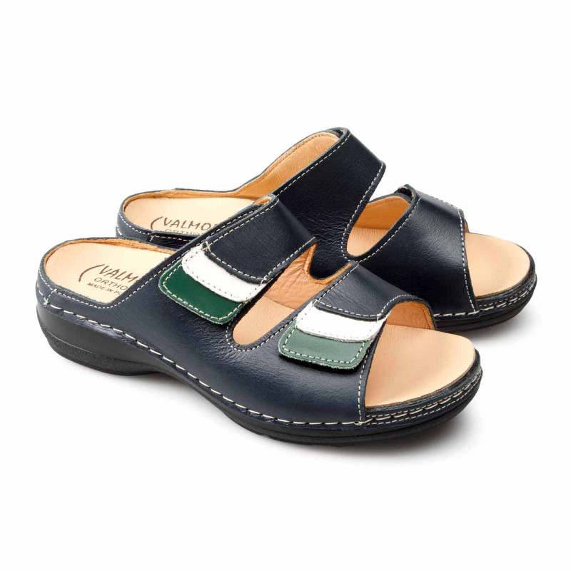 Mules anatomiques en cuir