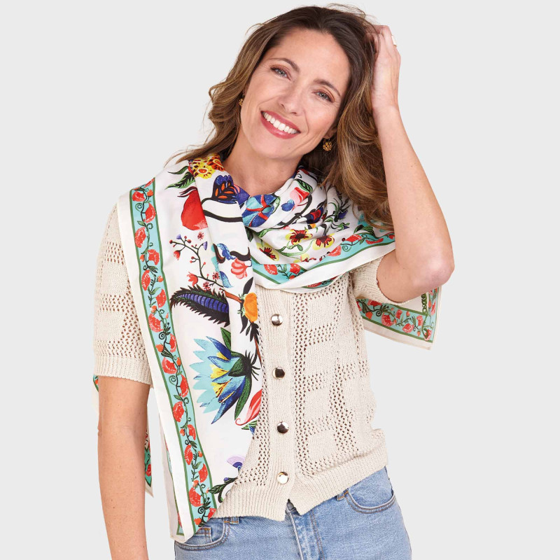 Carré bouquet fleuri