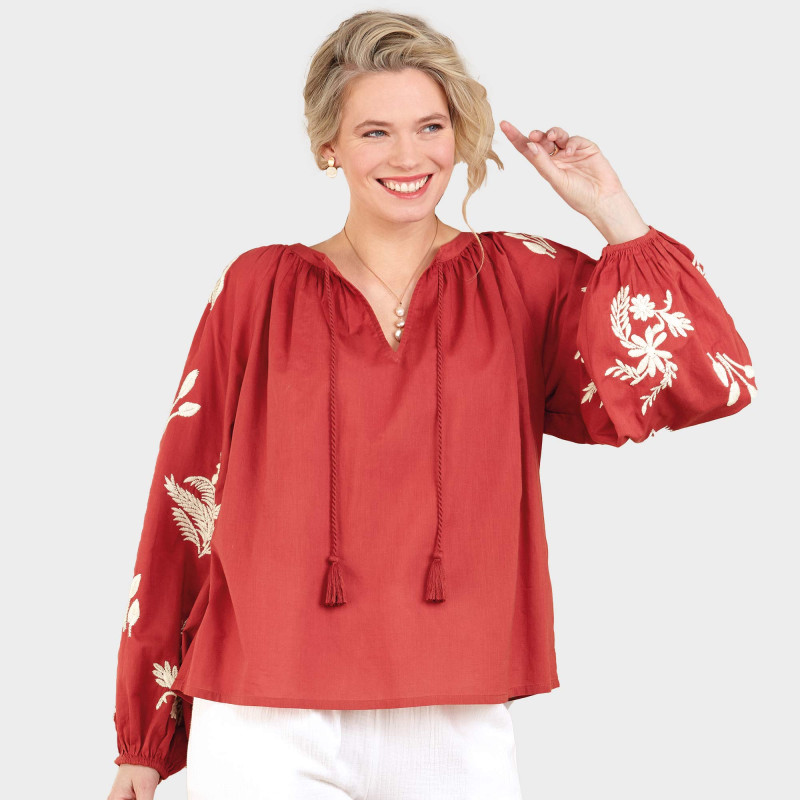 Blouse brodée Bohème