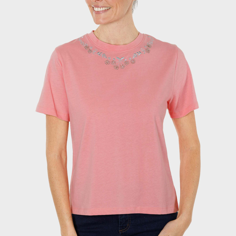 Tee-shirt broderies et strass