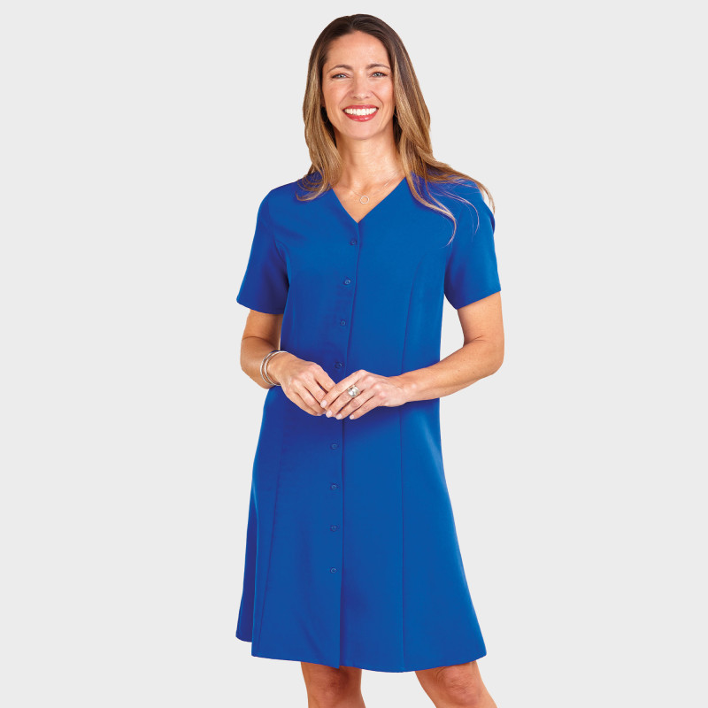 Robe boutonnée amincissante