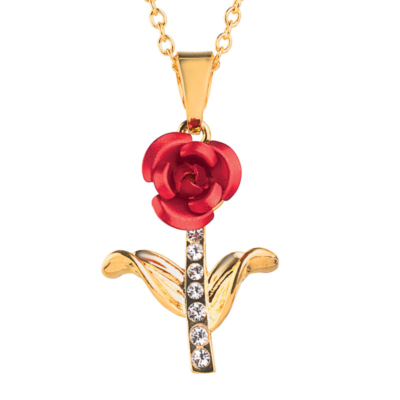 Collier rose & cristal