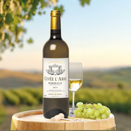 EN CADEAU : La Bouteille de vin de Bordeaux cuvée L’AROC 2024