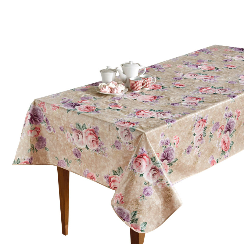 Toile cirée Roseraie rectangulaire
