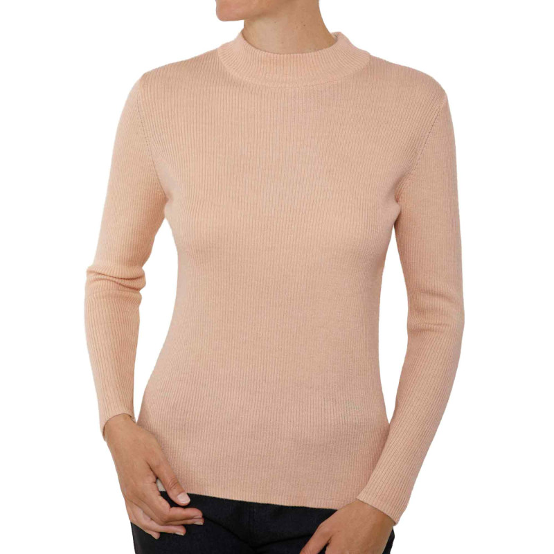 Pull maille côtelée