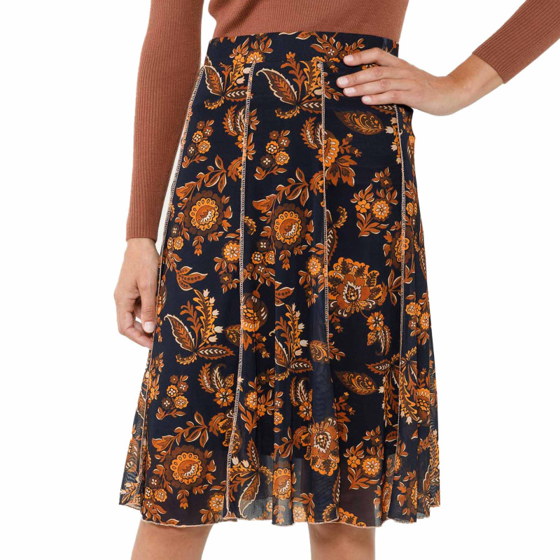 Jupe voile fleurs d’automne