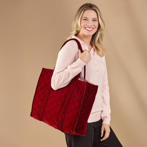 Sac cabas velours