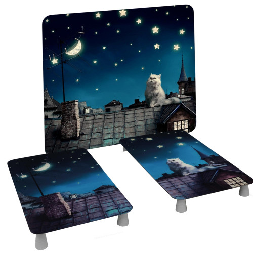 Lot protège-plaques et crédence