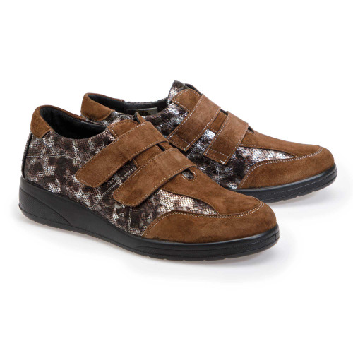 Chaussures scratch cuir irisé