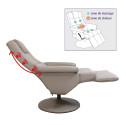 Fauteuil pivotant massant/chauffant