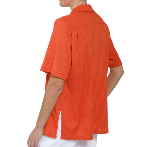 Chemise gaufrée Mandarine
