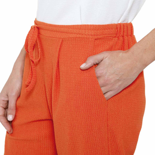 Pantacourt gaufré Mandarine