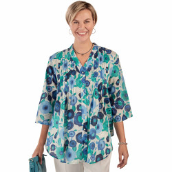 Tunique boutonnée Flora blue