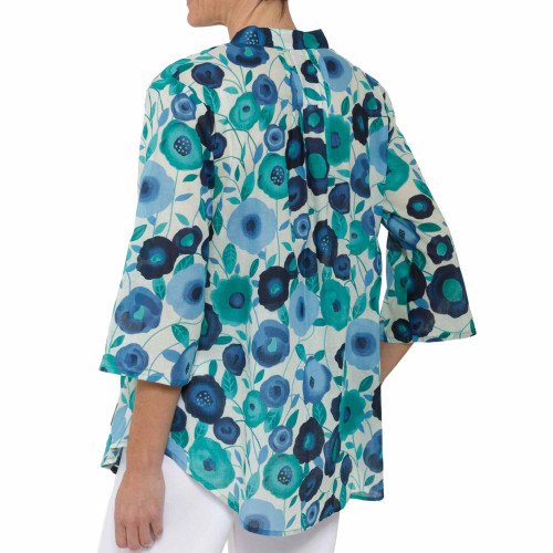 Tunique boutonnée Flora blue