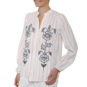 Blouse brodée fleurs