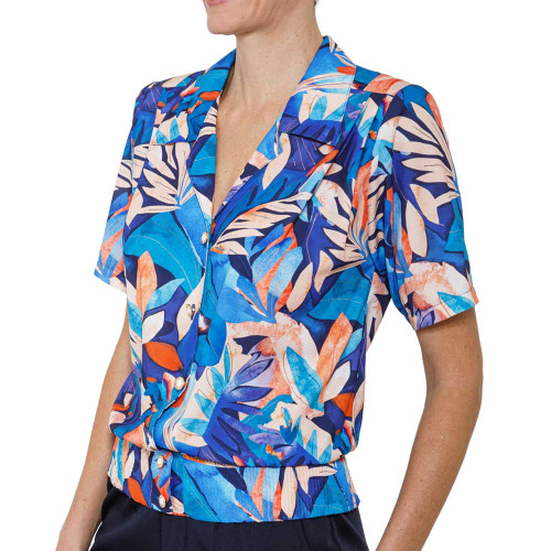 Chemisier blousant fleuri