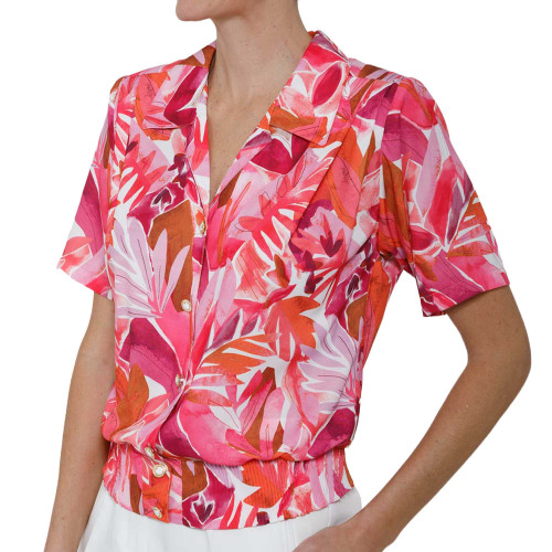 Chemisier blousant fleuri