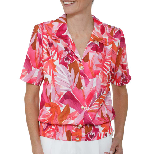 Chemisier blousant fleuri