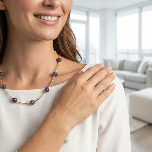 Collier perles de cristal