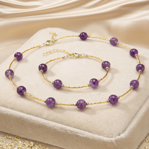 Parure perles de cristal