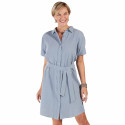 Robe gaze de coton bleue