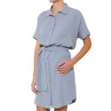 Robe gaze de coton bleue
