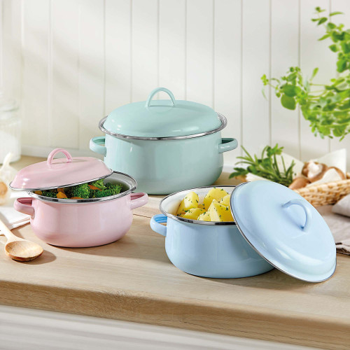 Trio de cocottes émaillées