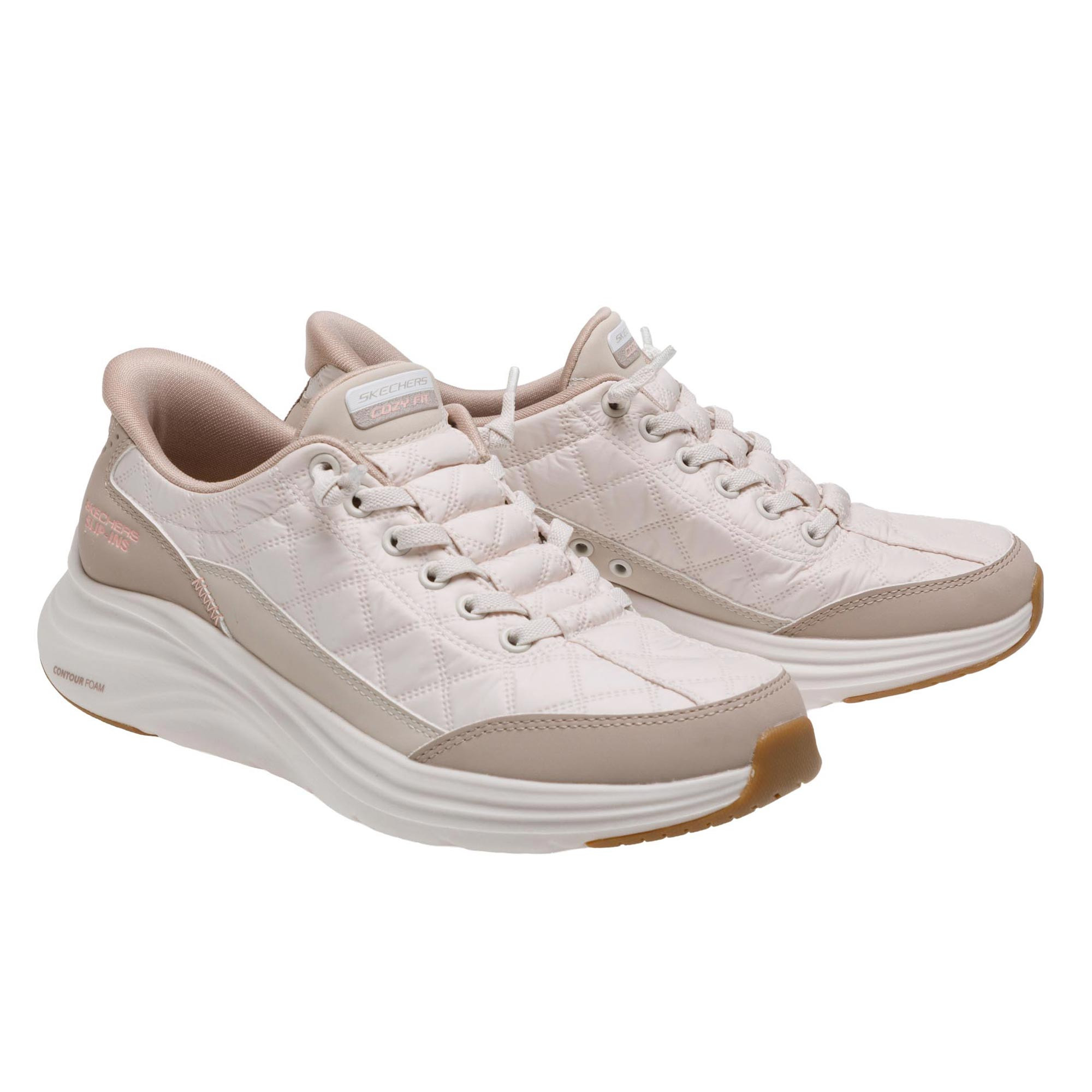 Skechers matelassés Cosy Fit™ Beige - La Femme Moderne - Taille 37
