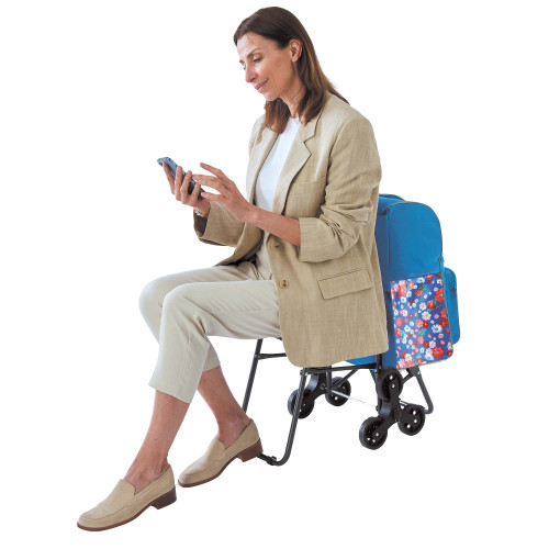 Chariot de courses Fleuri