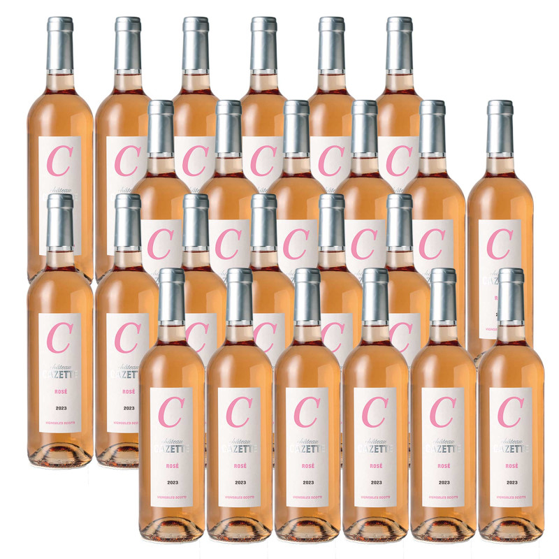 Bordeaux rosé AOC Château Cazette 2023 - 24 bouteilles