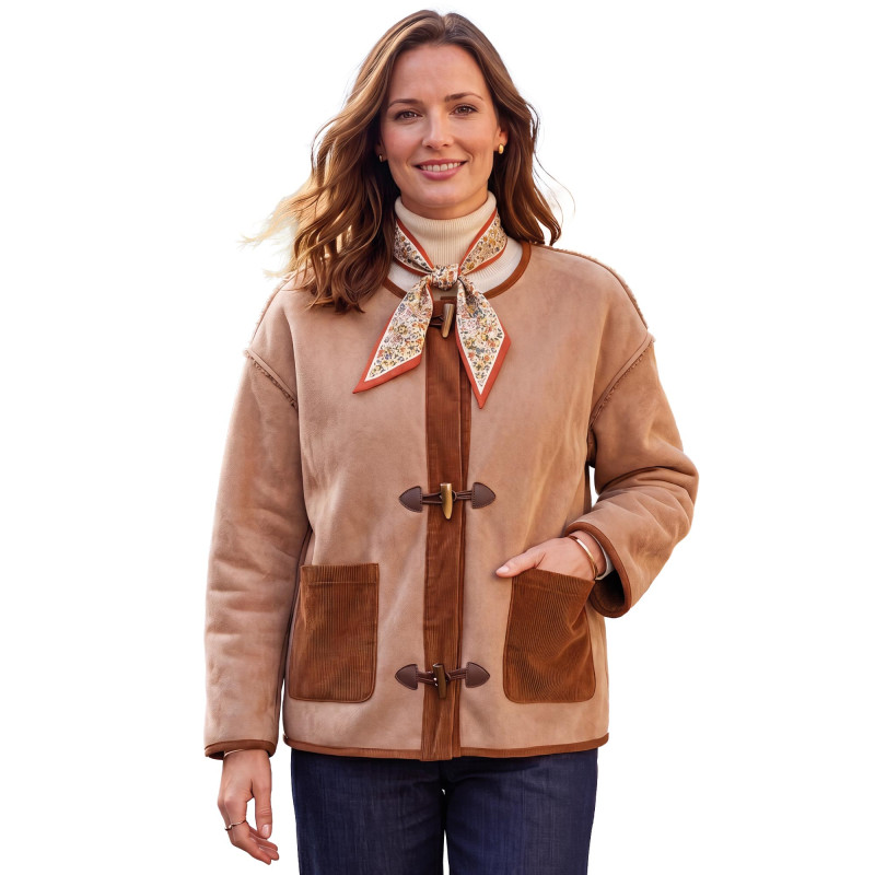 Veste suédine sherpa