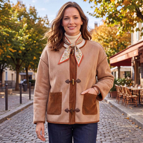 Veste suédine sherpa (5)