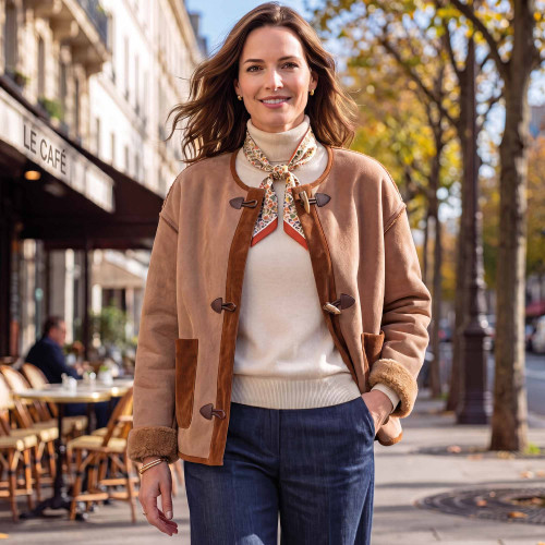 Veste suédine sherpa (6)