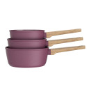Casseroles céramique Prune - les 3