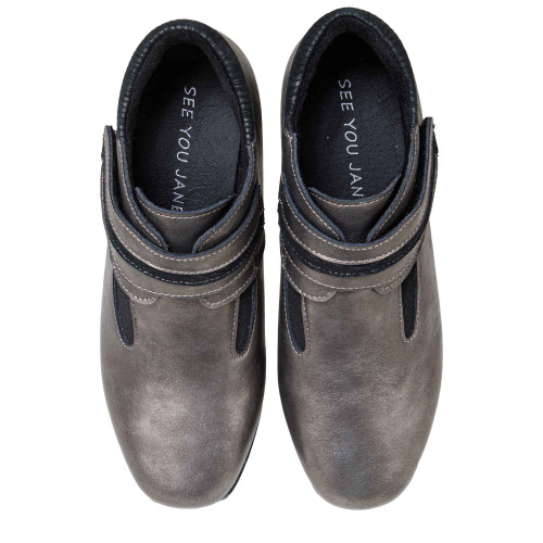 Bottines cuir argenté (3)
