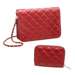 Pochette & porte-monnaie cuir Cherry