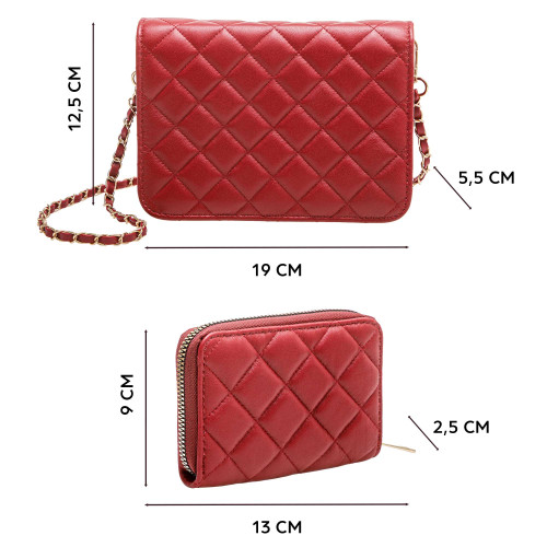 Pochette & porte-monnaie cuir Cherry (5)