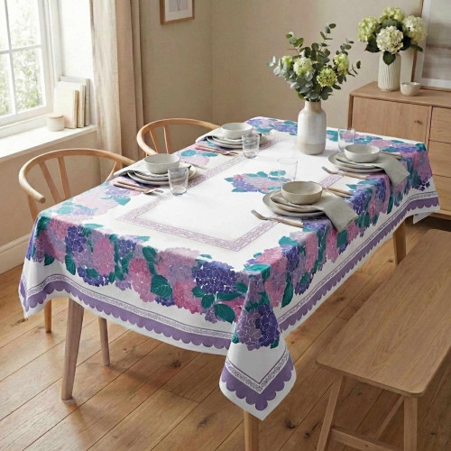 Nappe Hortensias rectangulaire