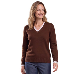 Pull dentelle Moka