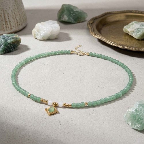 Collier aventurines (4)