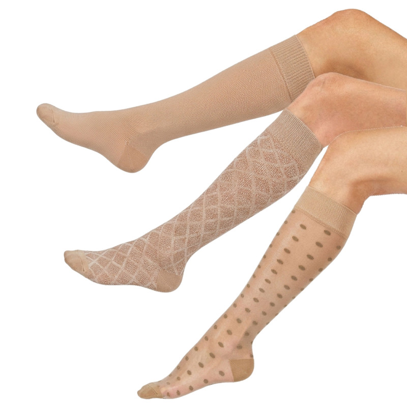 Mi-bas de compression - les 3 paires (4)