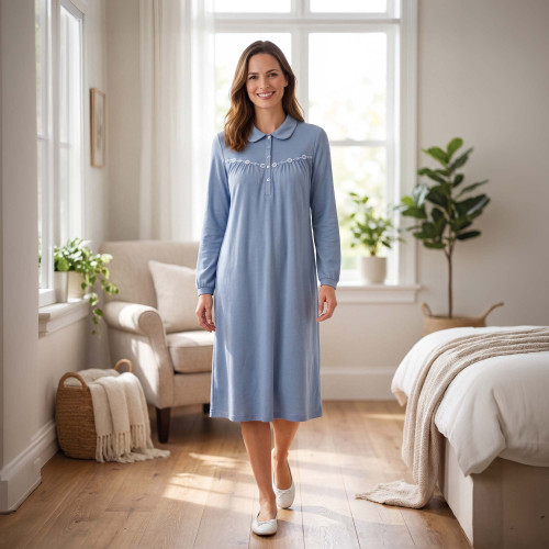 Chemise de nuit coton Bleuet (5)