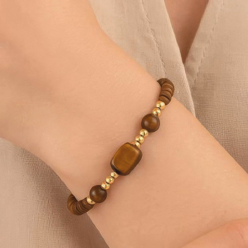 Bracelet perles Œil-de-tigre (2)
